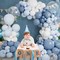 Dusty Blue Balloon Garland Arch Kit 140PCS Light Blue White Clear Balloons in 18 12 10 5 Inch for Baby Shower Gender Reveal